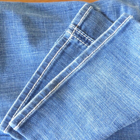 Rock Revival Blake Light Blue Denim Straight Boot Leg Jeans Size 29 Long Tall - Picture 14 of 14